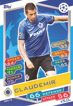 Claudemir Club Brugge 2016/17 Topps Match Attax CL #BRU08